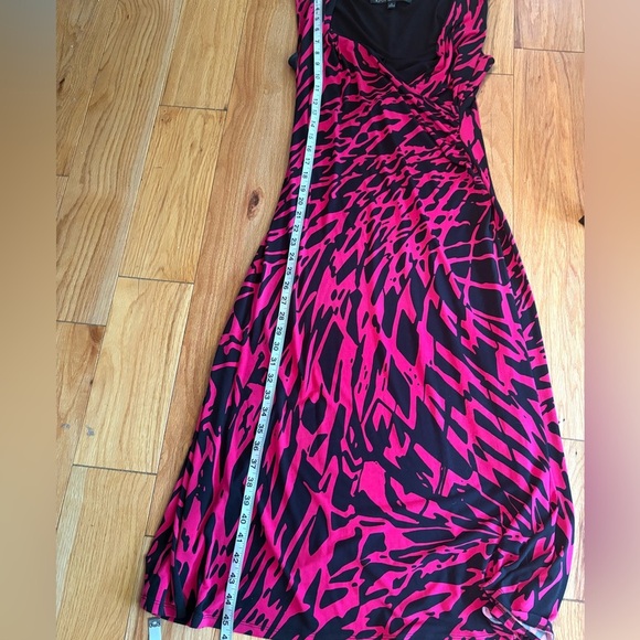 Kasper V-Neck pink and black sleeveless dress size Large - Picture 9 of 10